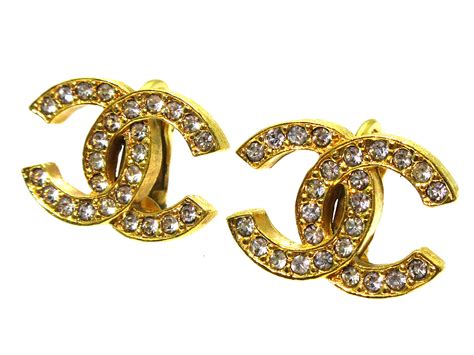 chanel gold earrings ebay|chanel inspired gold earrings.